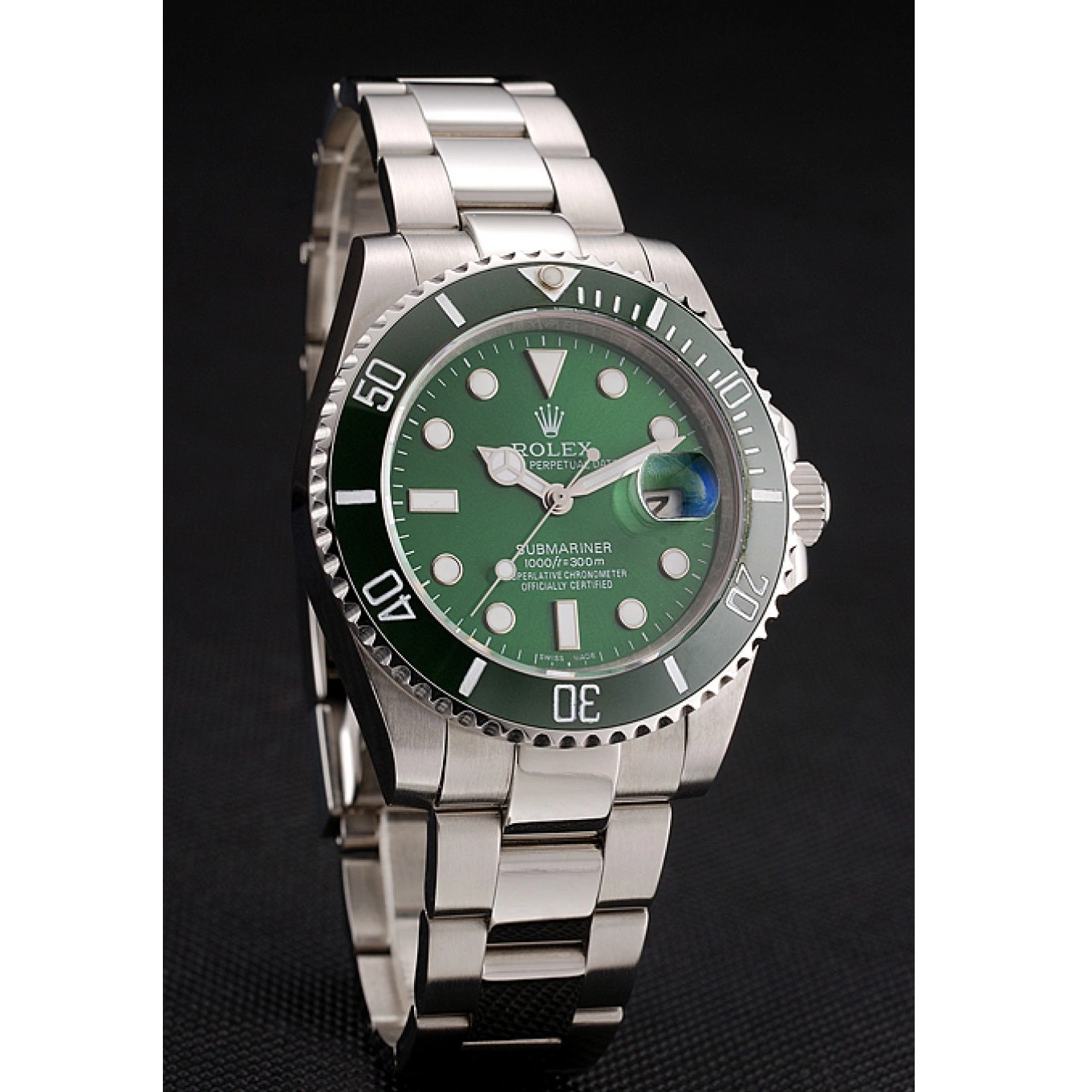 Aaa replica watch Green Submariner Bracelet Stainless Rolex Dial 1454069 Steel 0802